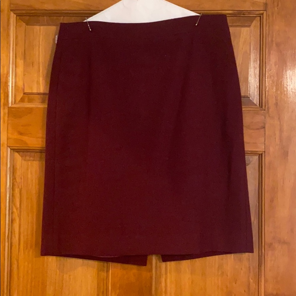 Wool pencil skirt